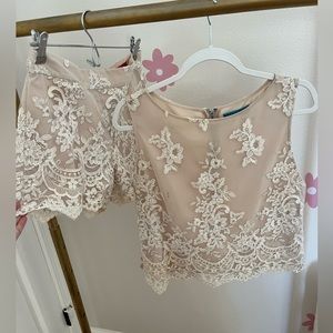 Alice and Olivia - cream sparkly SET
